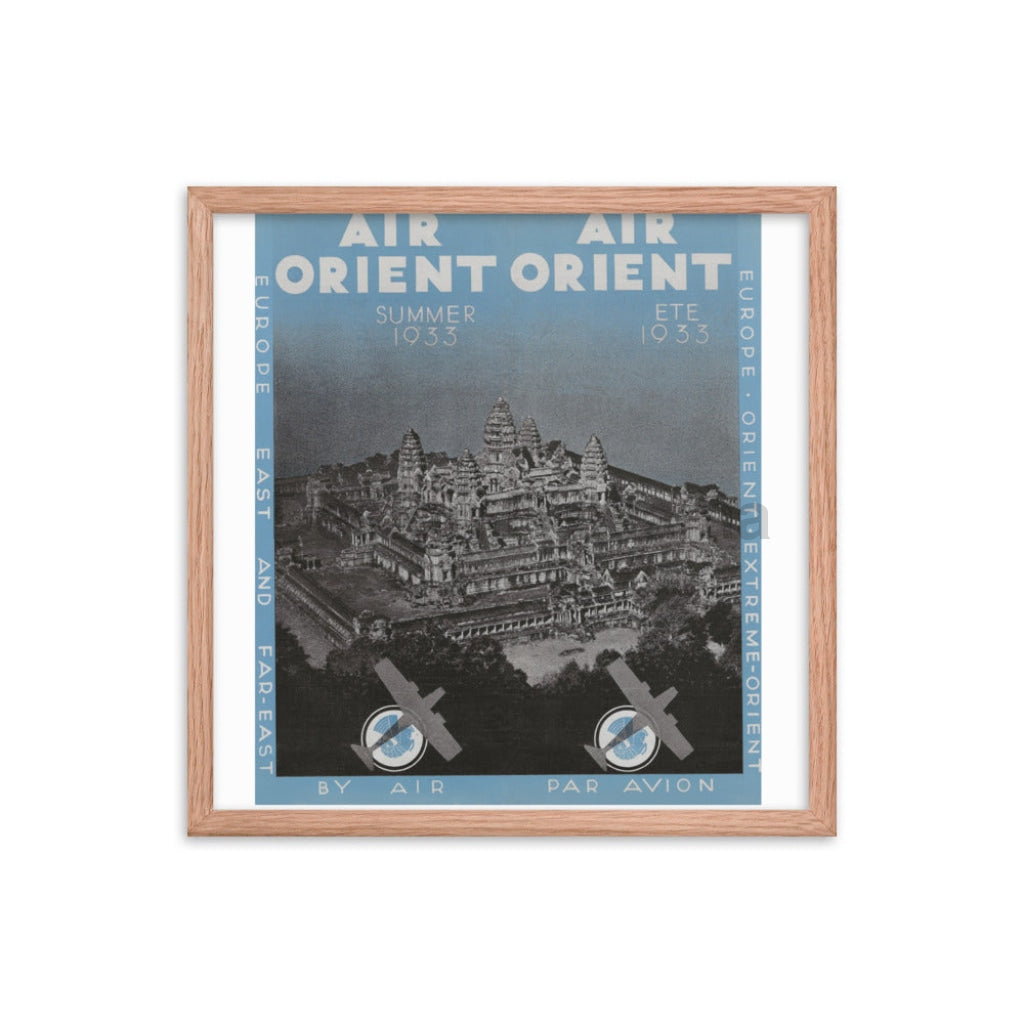 Air Orient Brochure, Summer 1933, Framed Vintage Travel Poster Vintage Travel Poster Design Reklama