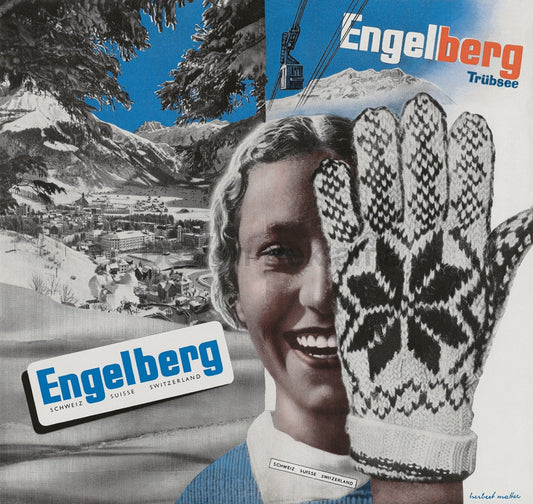 Engelberg, Trubsee, Switzerland, 1935. Designed by Herbert Matter. Unframed Vintage Travel Poster Vintage Travel Poster Design Reklama