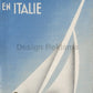 The Sporting Life In Italy Vintage Travel Poster, circa 1935. Unframed Vintage Travel Poster Vintage Travel Poster Design Reklama