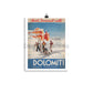 Winter Sports in the Dolomites, Italy circa 1936. Unframed Vintage Travel Poster  Design Reklama