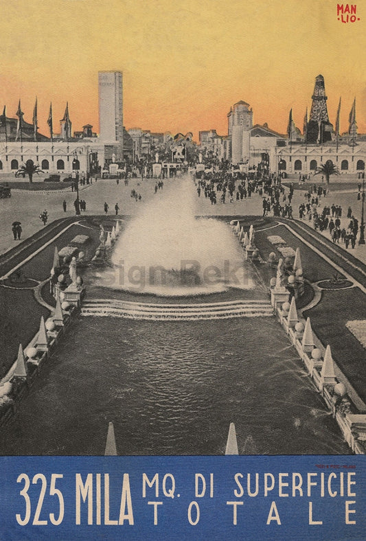 17th Milan, Italy Fair April 1935 Version 2. Framed Vintage Travel Poster Vintage Travel Poster Design Reklama