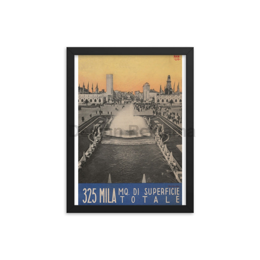 17th Milan, Italy Fair April 1935 Version 2. Framed Vintage Travel Poster Vintage Travel Poster Design Reklama
