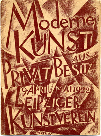 Vintage Poster "Modern Art From Private Collections, April 9 - May 1922, Leipzig Art Society"
