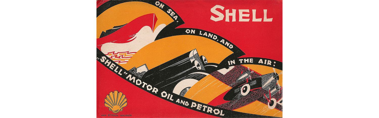 Vintage Travel Poster for Shell Motor Oil
