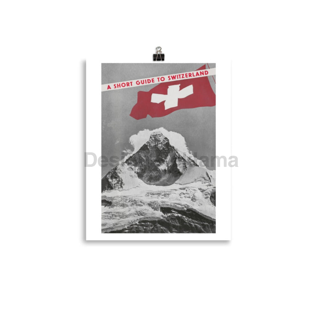A Short Guide For Switzerland, 1939. Designed by Herbert Matter. Unframed Vintage Travel Poster Vintage Travel Poster Design Reklama