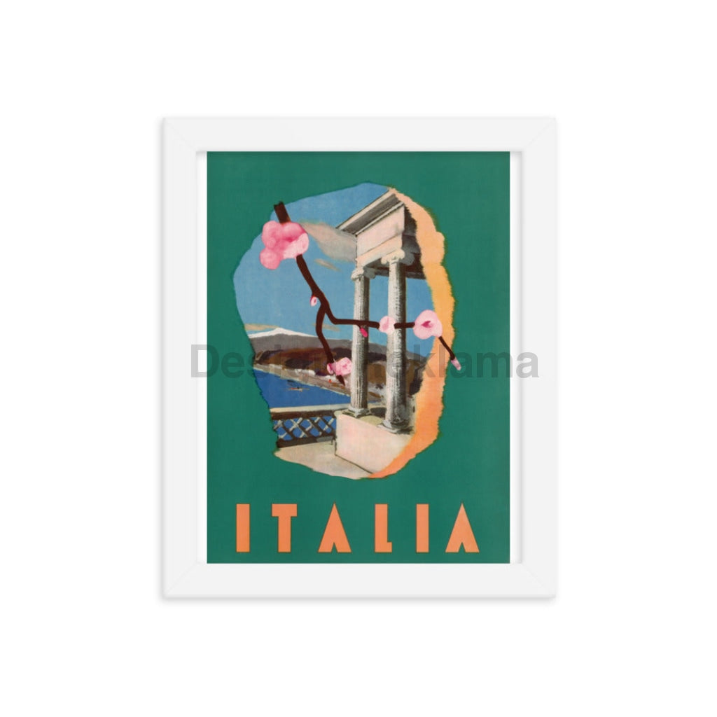 Ancient Ruins - Travel in Italy, 1936. Framed Vintage Travel Poster Vintage Travel Poster Design Reklama
