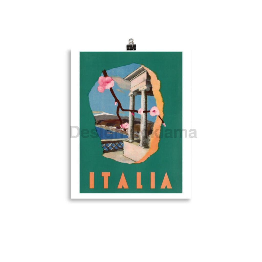 Ancient Ruins - Travel in Italy, 1936. Unframed Vintage Travel Poster Vintage Travel Poster Design Reklama