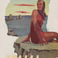 Beach - Travel in Italy, 1937. Framed Vintage Travel Poster Vintage Travel Poster Design Reklama