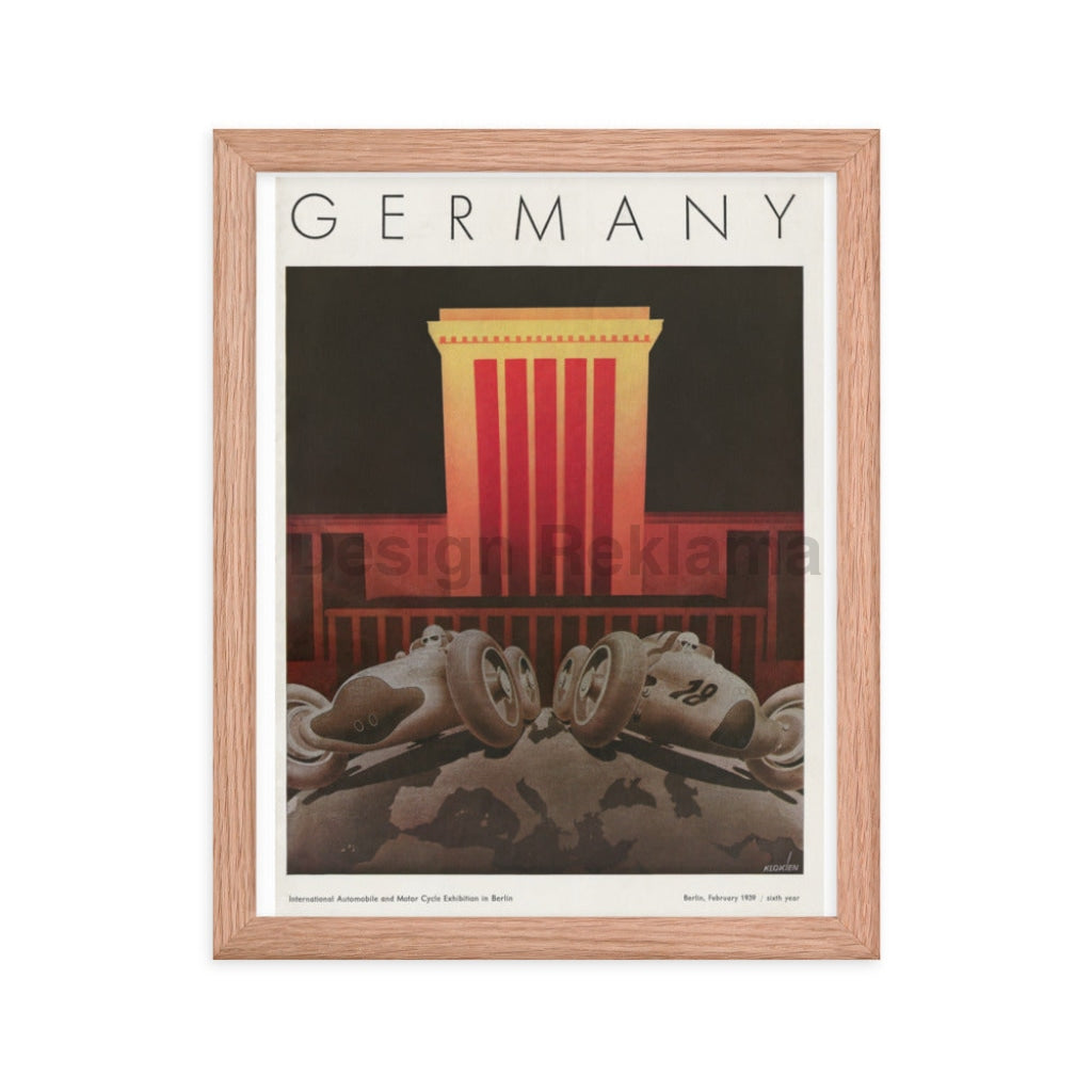 Berlin, Germany, International Auto Show Berlin, 1939. Framed Vintage Travel Poster Vintage Travel Poster Design Reklama