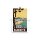Biarritz, France 1935. Unframed Vintage Travel Poster Vintage Travel Poster Design Reklama