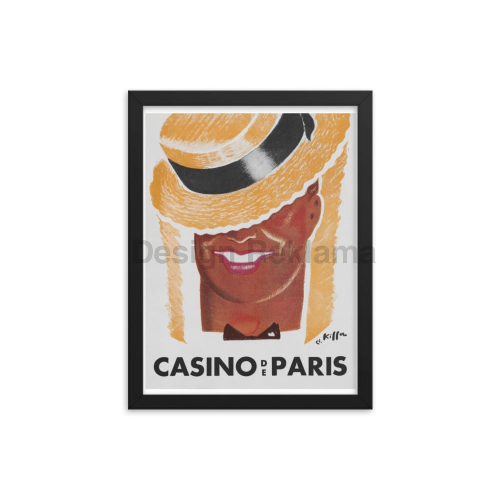 Casino Of Paris, France 1936. Framed Vintage Travel Poster Vintage Travel Poster Design Reklama