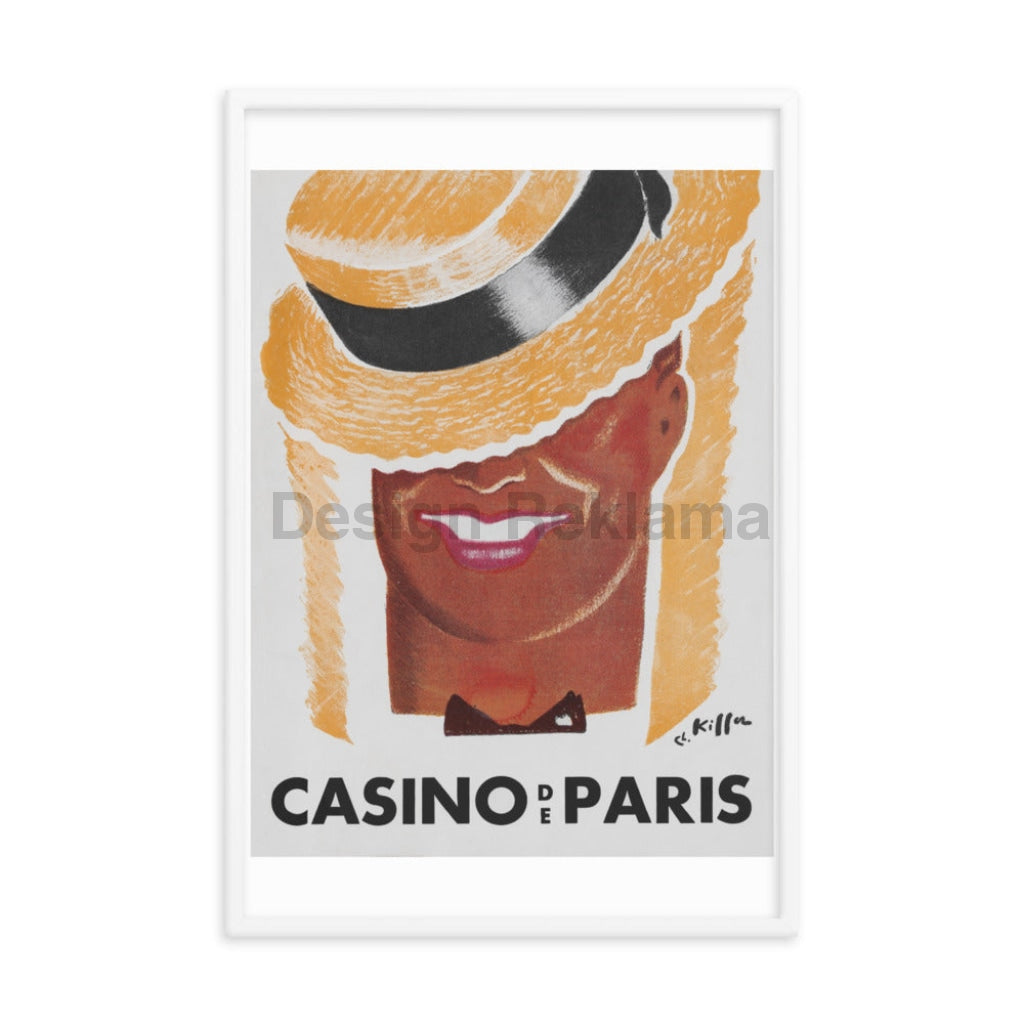 Casino Of Paris, France 1936. Framed Vintage Travel Poster Vintage Travel Poster Design Reklama