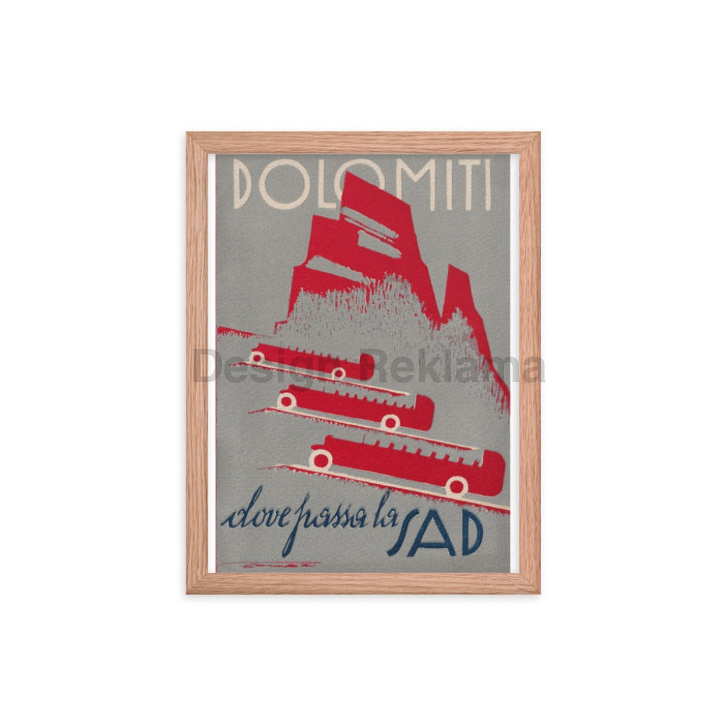 Dolomite, Italy Vintage Travel Poster, 1929, designed by Franz Lenhart. Framed Vintage Travel Poster Vintage Travel Poster Design Reklama