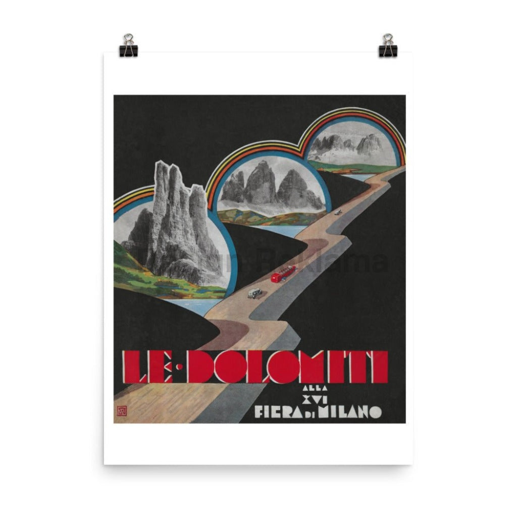 Dolomites, Italy Exhibition at The XVI Milan Fair Vintage Travel Poster, 1938. Unframed Vintage Travel Poster Vintage Travel Poster Design Reklama