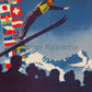 Garmisch Partenkirchen, Germany. Winter Sports, 1937. Unframed Vintage Travel Poster Vintage Travel Poster Design Reklama