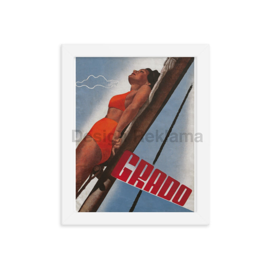 Grado Italy Poster, circa 1935. Framed Vintage Travel Poster Vintage Travel Poster Design Reklama