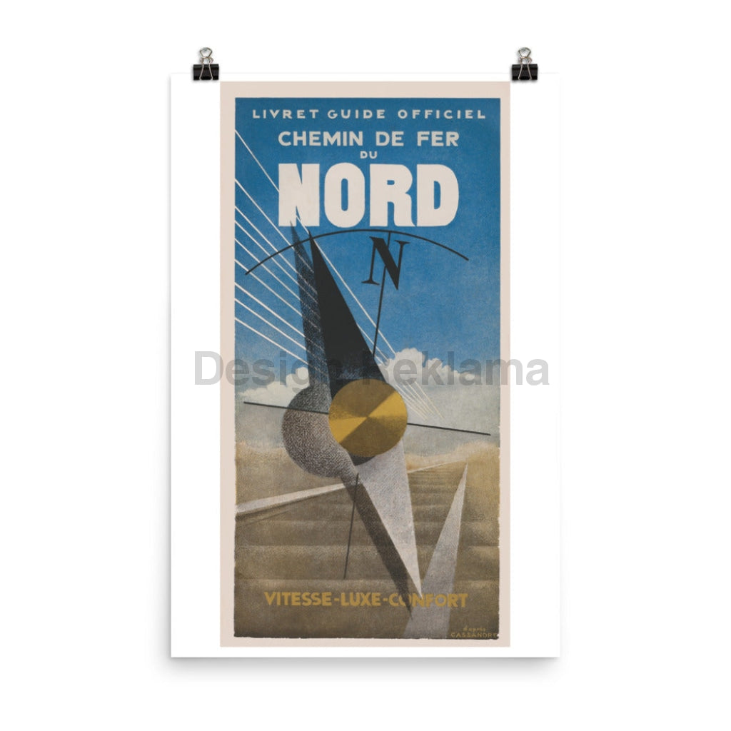 Guide to Railroad of The North France, 1933. Designed by A. M. Cassandre. Unframed Vintage Travel Poster Vintage Travel Poster Design Reklama
