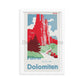 Guide to the Dolomites, Italy circa 1934. Framed Vintage Travel Poster Vintage Travel Poster Design Reklama