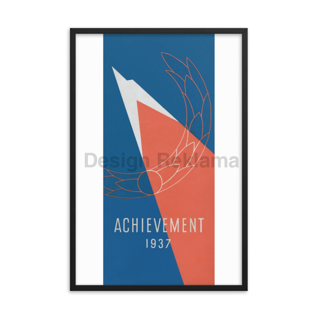 Imperial Airways Achievement 1937. Framed Vintage Travel Poster Vintage Travel Poster Design Reklama