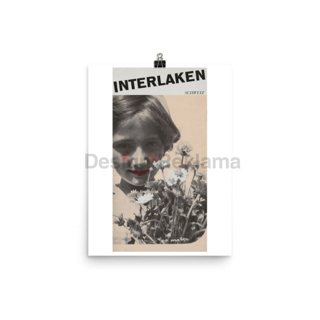 Interlaken, 1936. Photomontages, design and text by Herbert Matter. Published by the tourist bureau of Interlaken, Switzerland. Unframed vintage Travel Poster Vintage Travel Poster Design Reklama