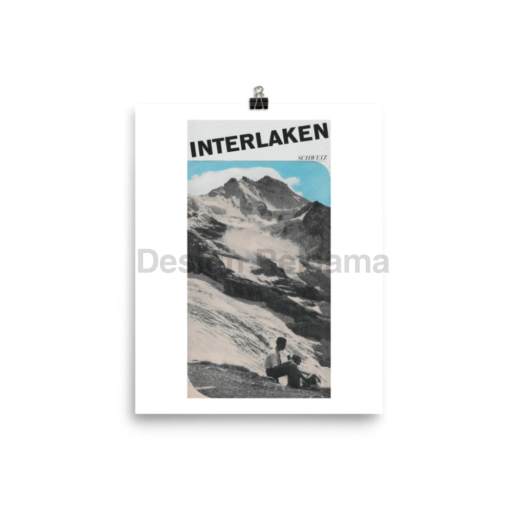 Interlaken, 1936. Photomontages, design and text by Herbert Matter. Published by the tourist bureau of Interlaken, Switzerland. Unframed vintage Travel Poster Vintage Travel Poster Design Reklama