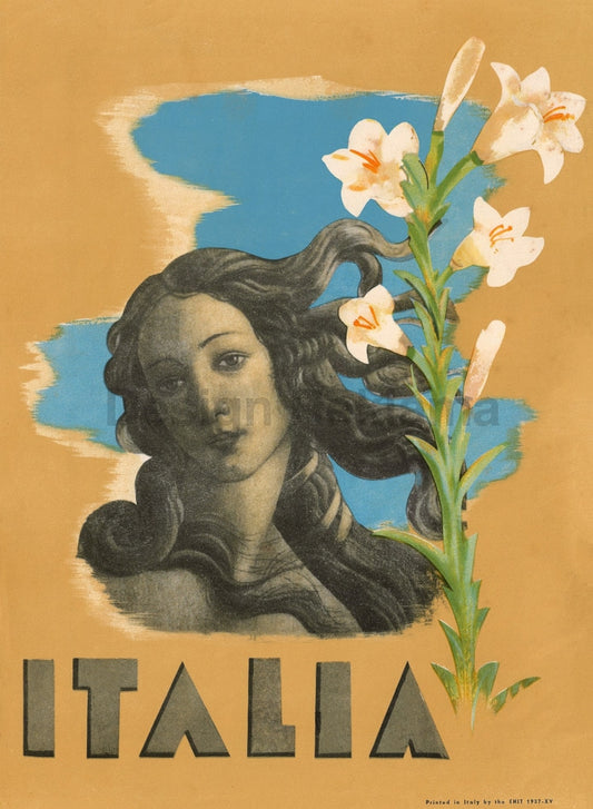 Italian Art - Travel in Italy, 1937. Unframed Vintage Travel Poster Vintage Travel Poster Design Reklama
