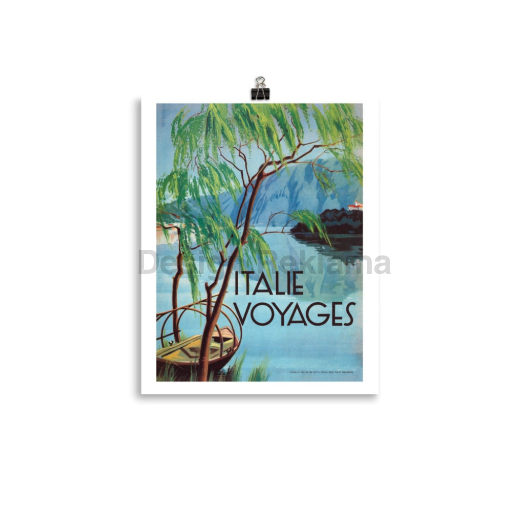 Italian Lakes - Travel in Italy, 1934. Unframed Vintage Travel Poster Vintage Travel Poster Design Reklama