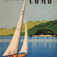 Lake Como, Italy 1938. Designed by A. Mercatali. Unframed Vintage Travel Poster Vintage Travel Poster Design Reklama
