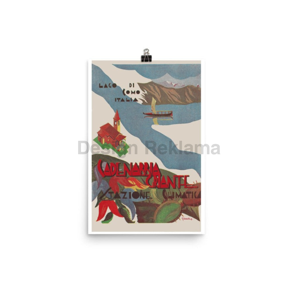 Lake Como, Italy circa 1933. Unframed Vintage Travel Poster Vintage Travel Poster Design Reklama