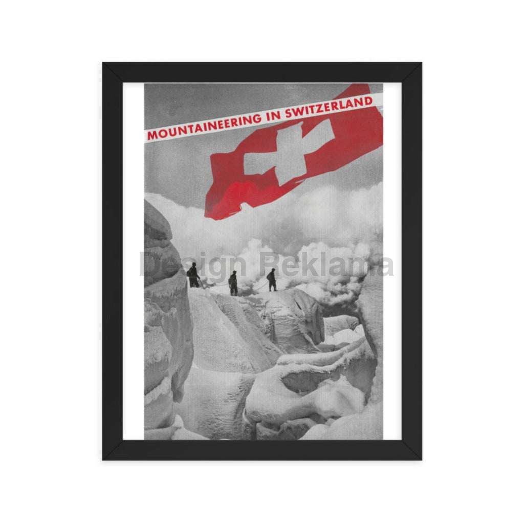 Mountaineering in Switzerland, 1939. Designed by Herbert Matter. Framed Vintage Travel Poster Vintage Travel Poster Design Reklama
