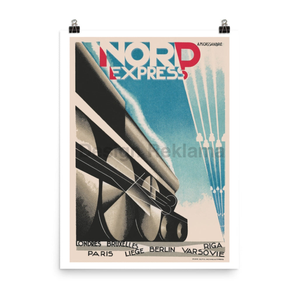 Nord Express Railroad Route (North Express) France, 1933. Designed by A. M. Cassandre. Unframed Vintage Travel Poster Vintage Travel Poster Design Reklama