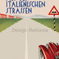 On the Italian Roads, 1935. Unframed Vintage Travel Poster Vintage Travel Poster Design Reklama