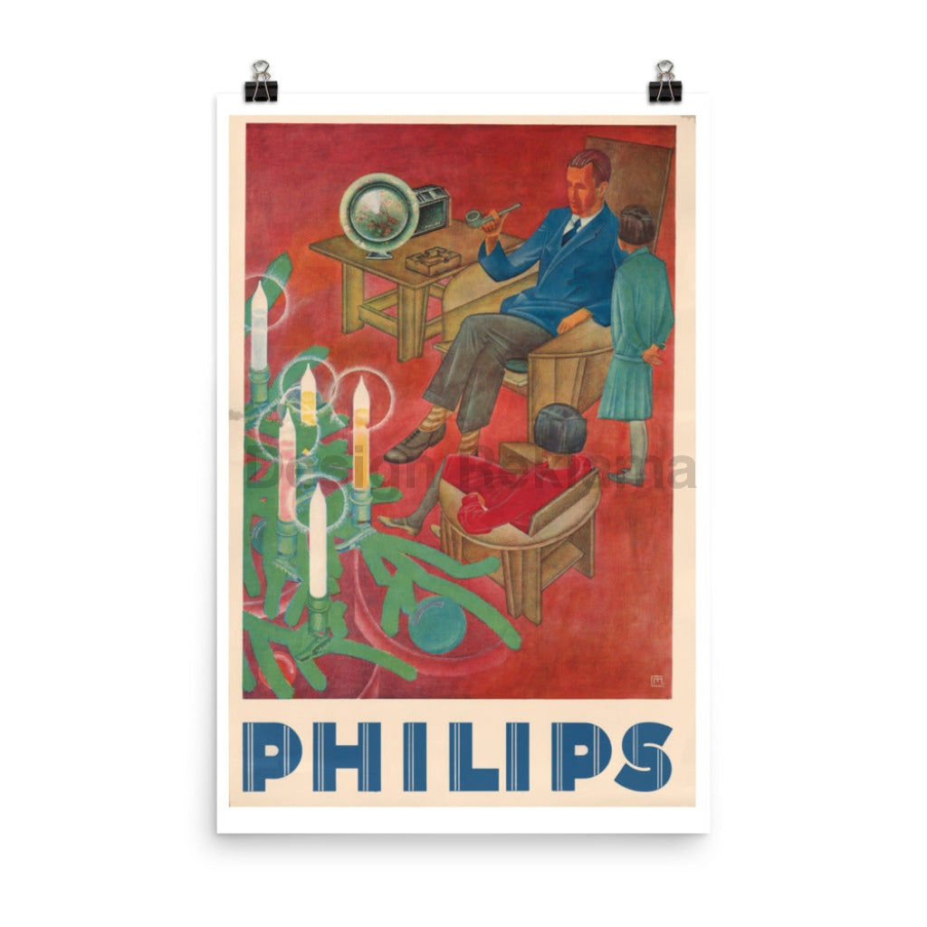 Philips Radio, 1933. Unframed Vintage Advertising Poster Vintage Travel Poster Design Reklama