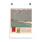 Shell Oil and Gas Products for Boats, Italy, circa 1935. Unframed Vintage Travel Poster Vintage Travel Poster Design Reklama