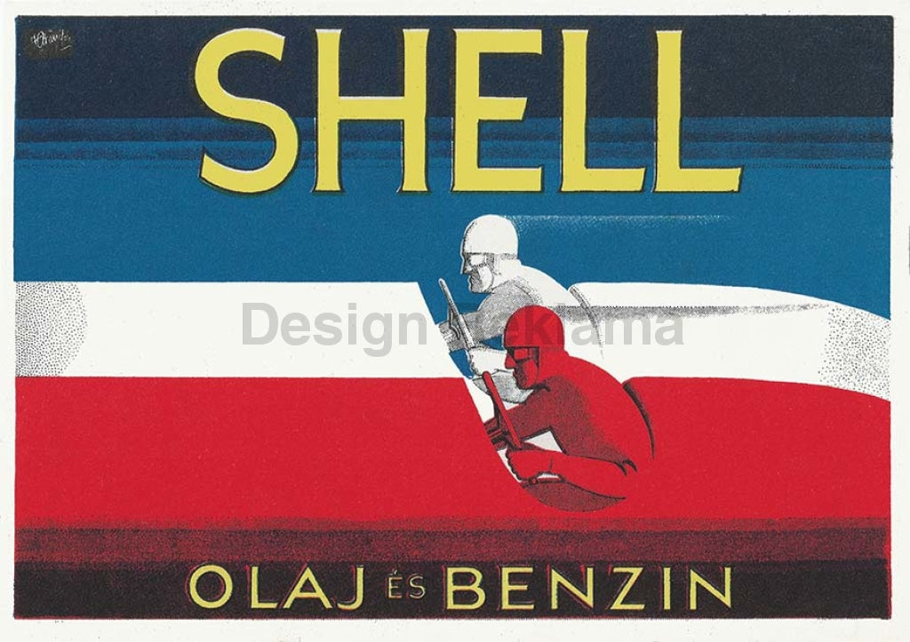 Shell Oil, circa 1933. Framed Vintage Travel Poster Vintage Travel Poster Design Reklama