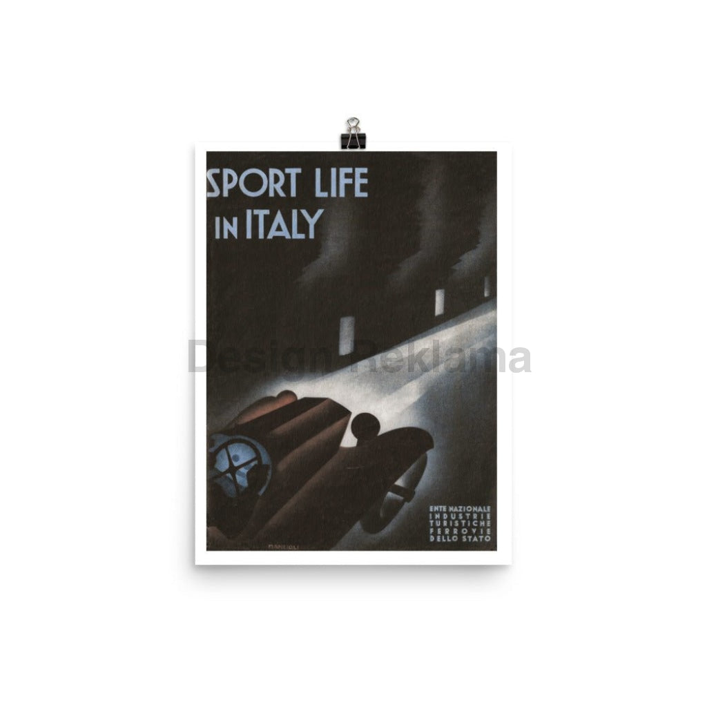 Sport Life in Italy Vintage Travel Poster, circa 1932. Unframed Vintage Travel Poster Vintage Travel Poster Design Reklama