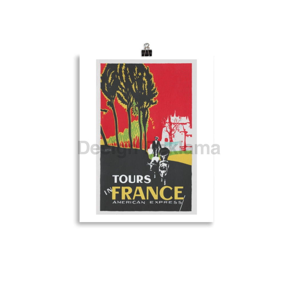 Tours Of France 1932 by American Express. Unframed Vintage Travel Poster Vintage Travel Poster Design Reklama