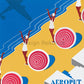 Travel brochure for Aeroput Airlines, Yugoslavia, circa 1935, Unframed Vintage Travel Poster Vintage Travel Poster Design Reklama