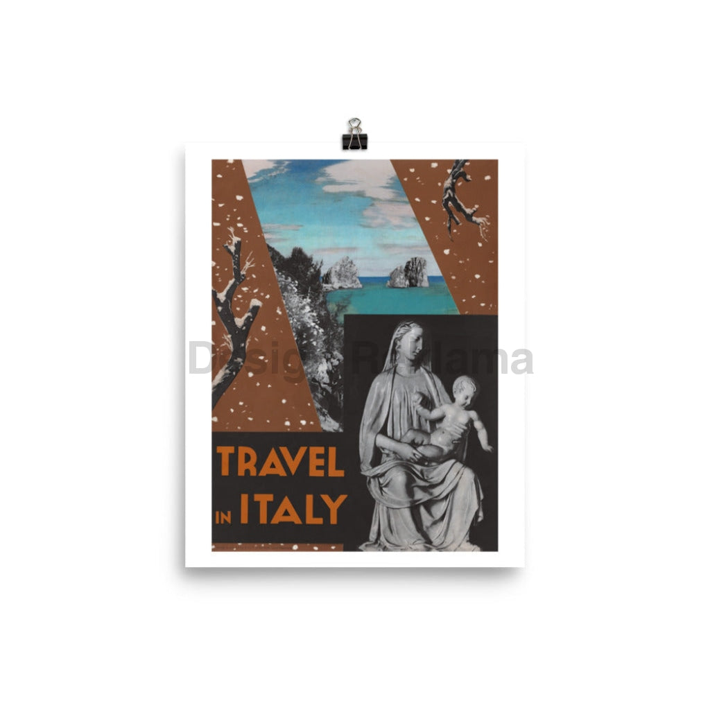 Travel in Italy, 1936. Unframed Vintage Travel Poster Vintage Travel Poster Design Reklama