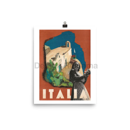 Travel in Italy, 1938. Unframed Vintage Travel Poster Vintage Travel Poster Design Reklama