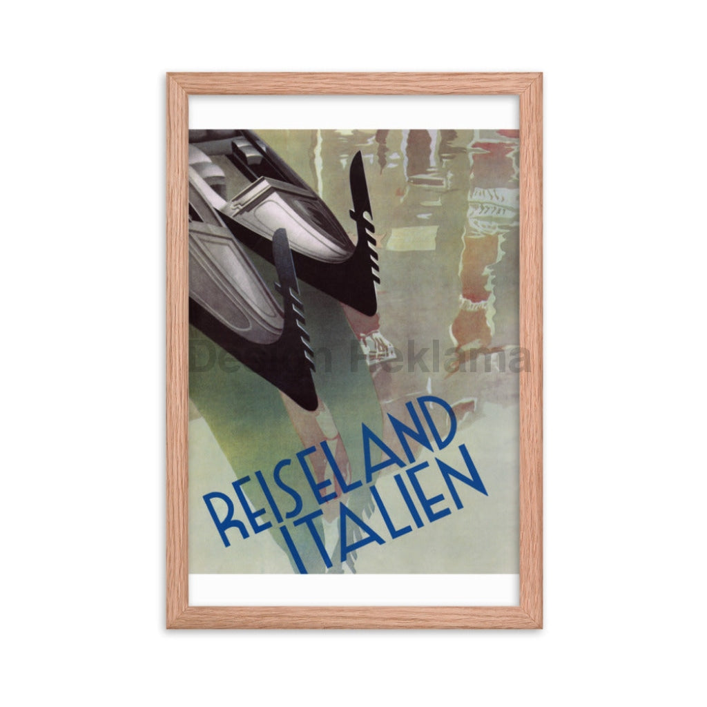 Venice - Travel in Italy, 1936. Framed Vintage Travel Poster Vintage Travel Poster Design Reklama