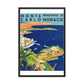 Visit Monte Carlo, Principality of Monaco circa 1936. Framed Vintage Travel Poster Vintage Travel Poster Design Reklama