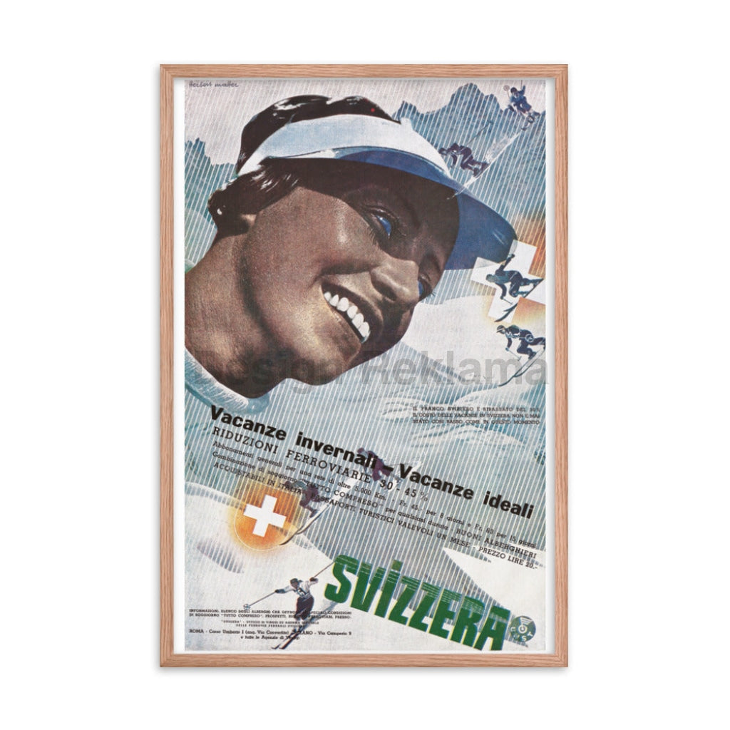 Visit Switzerland, 1936.  Photomontages, design and text by Herbert Matter.  Printed by Art. Published by the Swiss State Tourist Bureau. Framed vintage Travel Poster Vintage Travel Poster Design Reklama