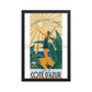Year-Round Sun on the Cote D'Azur, France circa 1934. Framed Vintage Travel Poster Vintage Travel Poster Design Reklama