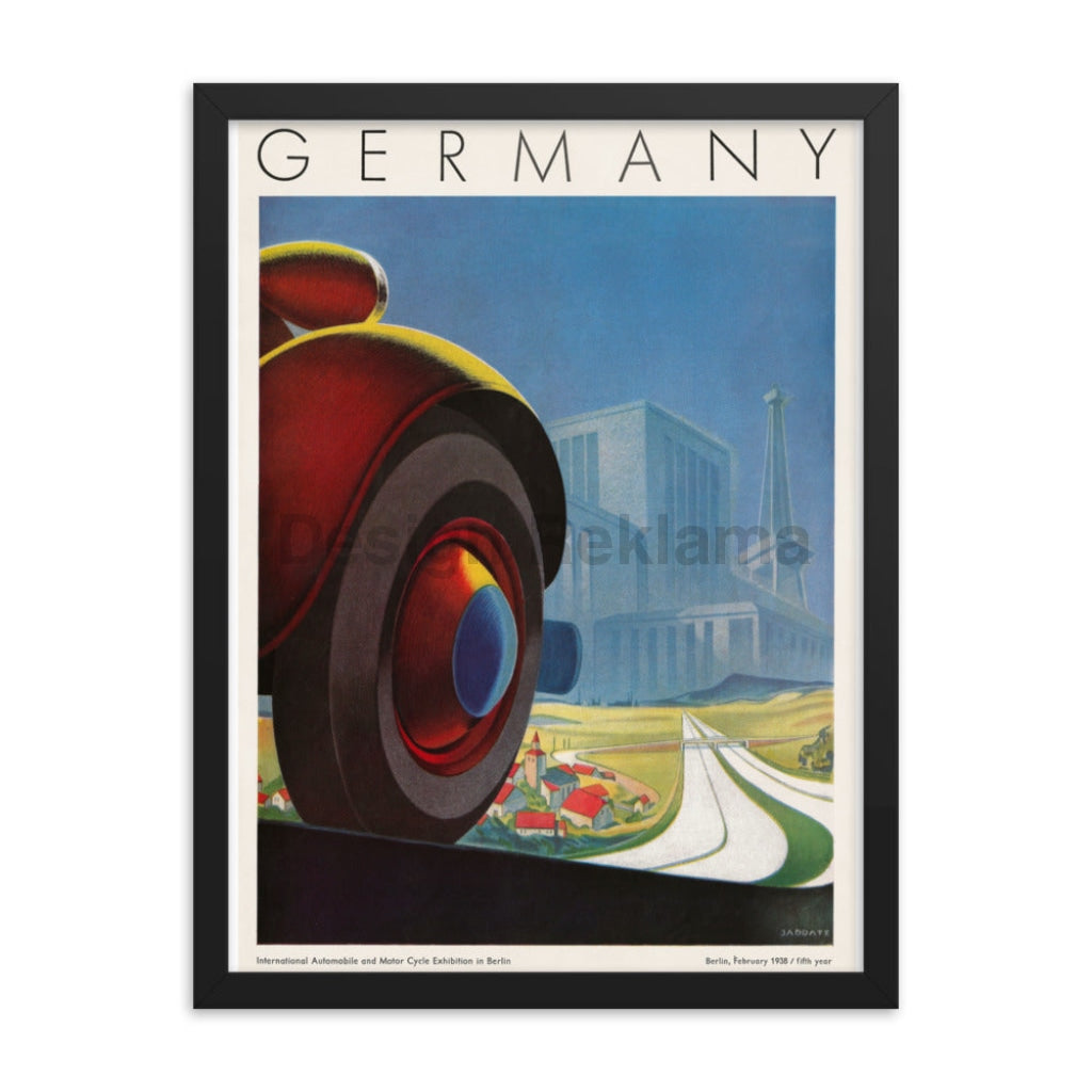 Berlin, Germany. Berlin Auto Show, 1938. Framed Vintage Travel