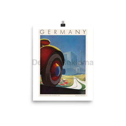 Berlin, Germany. Berlin Auto Show, 1938. Unframed Vintage Travel Poster Vintage Travel Poster Design Reklama