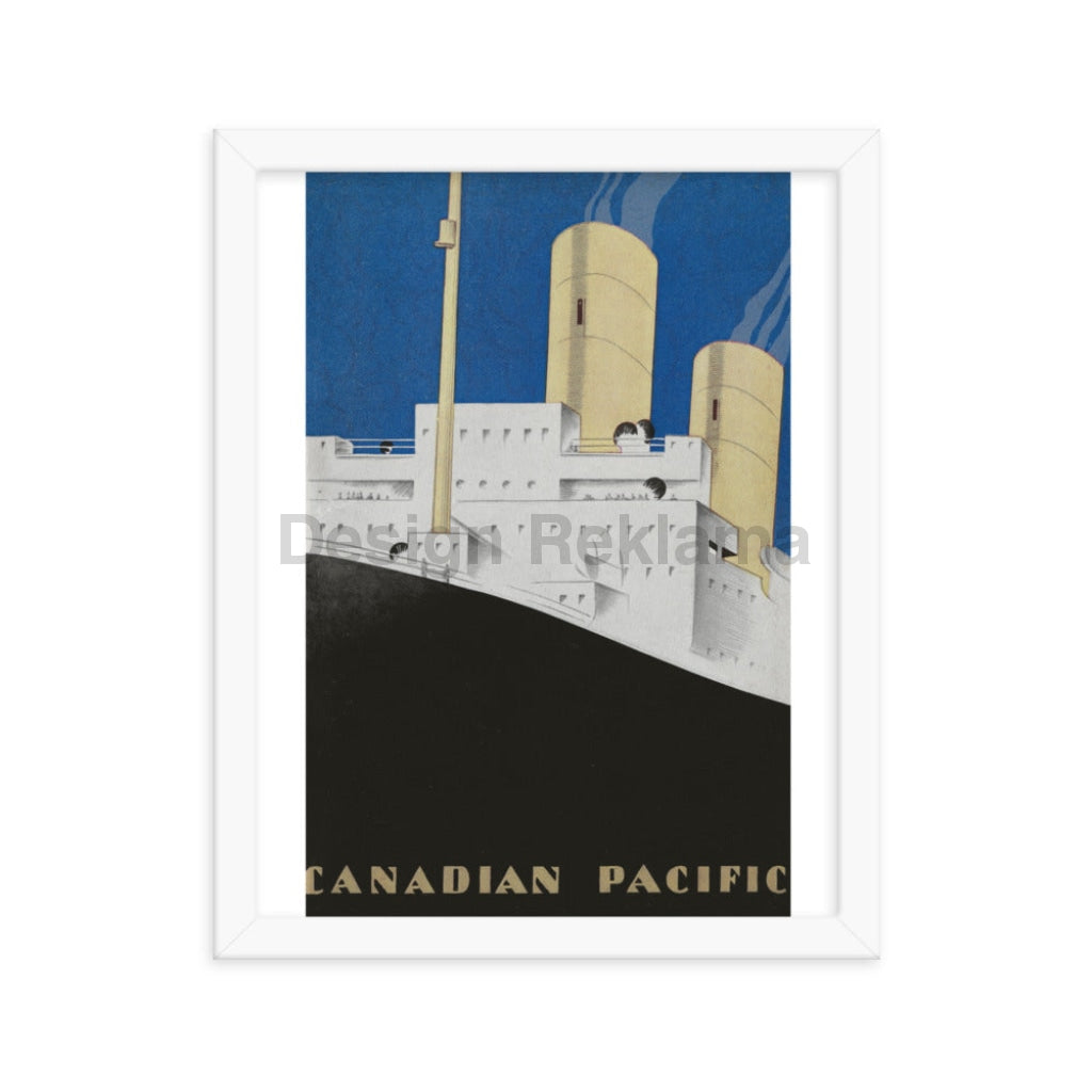 Canadian Pacific Steamship Company, 1932. Framed Vintage Travel Poster Vintage Travel Poster Design Reklama