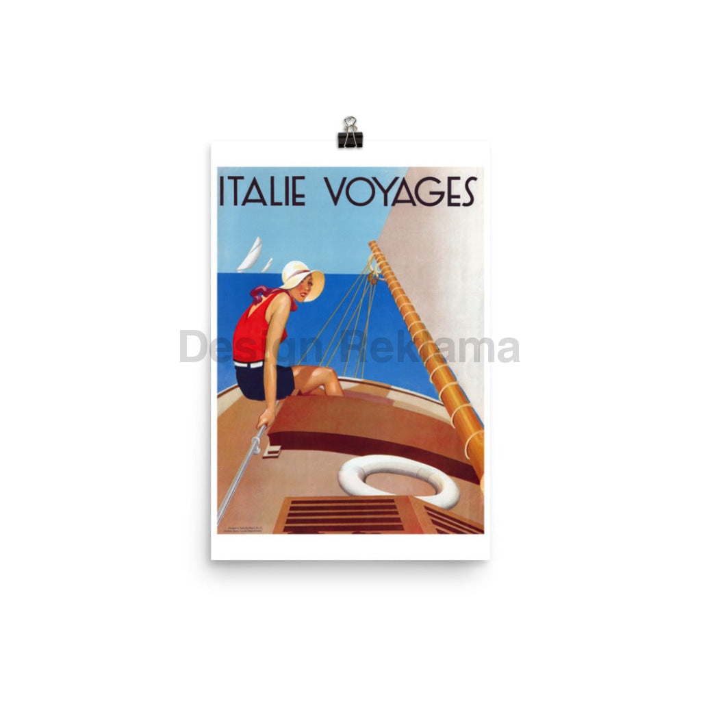 Italian Sailing - Travel in Italy, 1934. Unframed Vintage Travel Poster Vintage Travel Poster Design Reklama