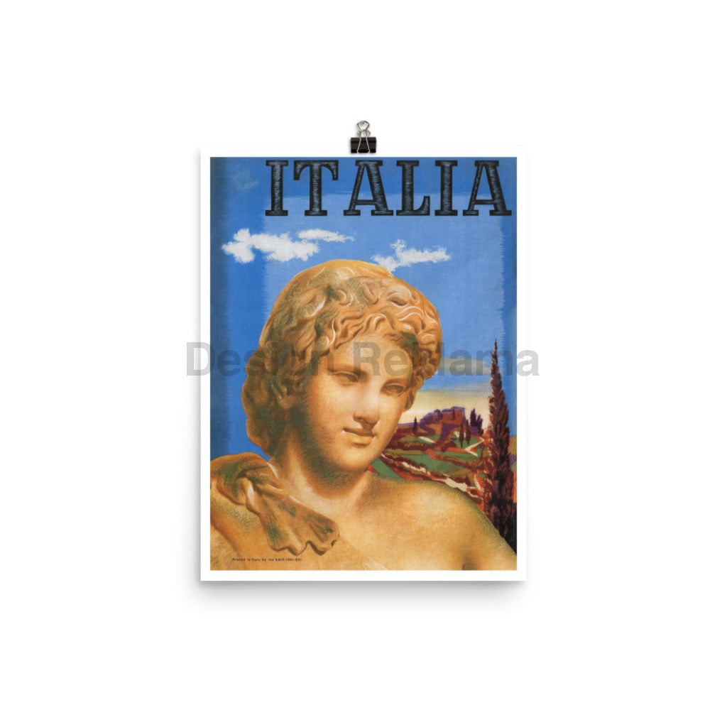 Italian Sculpture - Travel in Italy, 1937. Unframed Vintage Travel Poster Vintage Travel Poster Design Reklama