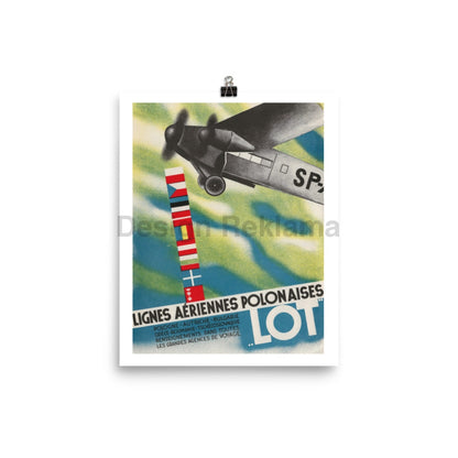 LOT Polish Airlines, 1935. Unframed Vintage Travel Poster Vintage Travel Poster Design Reklama